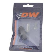Load image into Gallery viewer, DeatschWerks 8AN Male Flare to 3/8in Male NPT Adapter - Anodized Matte Black - Side View