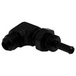 Load image into Gallery viewer, DeatschWerks 8AN Male Flare to 5/16in Male Barb Bulkhead Adapter 90-Degree - Anodized Matte Black - Main Product View