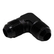 Load image into Gallery viewer, DeatschWerks 8AN Male Flare to 8AN Male Flare 90-Degree Fitting - Anodized Matte Black - Main Product View