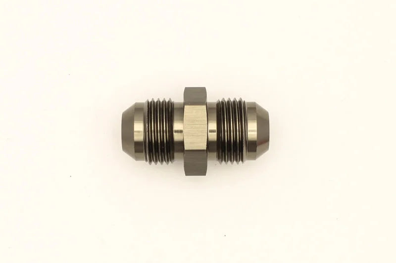 DeatschWerks 8AN Male Flare to 8AN Male Flare Coupler - Installation View