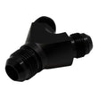 Load image into Gallery viewer, DeatschWerks 8AN Male Flare to 8AN Male Flare to 10AN Male Flare Y Fitting - Anodized Matte Black - Main Product View