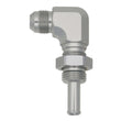 Load image into Gallery viewer, DeatschWerks 8AN Male Flare to 90-Degree 3/8in Single Hose Barb - Anodized DW Titanium - Main Product View