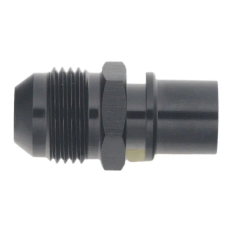 DeatschWerks 8AN Male Flare to Toyota Module Quick Connect - Anodized Matte Black - Main Product View