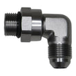 Load image into Gallery viewer, DeatschWerks 8AN ORB Male Swivel to 8AN Male Flare 90-Degree Fitting - Anodized DW Titanium - Main Product View