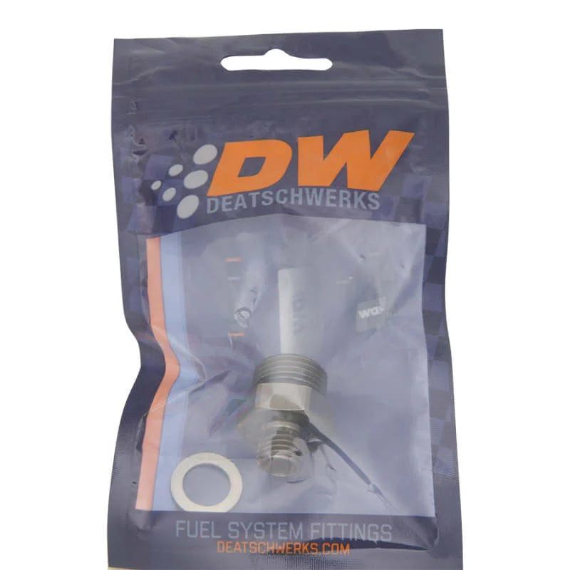 DeatschWerks 8AN ORB Male To 14 X 1.5 Metric Male (Incl O-Ring and Crush Washer) - Back View
