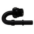 Load image into Gallery viewer, DeatschWerks 8AN ORB Male to 3/8in Male EFI Quick Connect Adapter 180-Degree - Anodized Matte Black - Main Product View