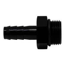 Load image into Gallery viewer, DeatschWerks 8AN ORB Male to 3/8in Male Triple Barb Fitting (Incl O-Ring) - Anodized Matte Black - Main Product View