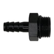 Load image into Gallery viewer, DeatschWerks 8AN ORB Male to 5/16in Male Triple Barb Fitting (Incl O-Ring) - Anodized Matte Black - Main Product View