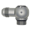 Load image into Gallery viewer, DeatschWerks 8AN ORB Male to 8AN Male Flare Low Profile 90-Degree Swivel - Anodized DW Titanium - Main Product View