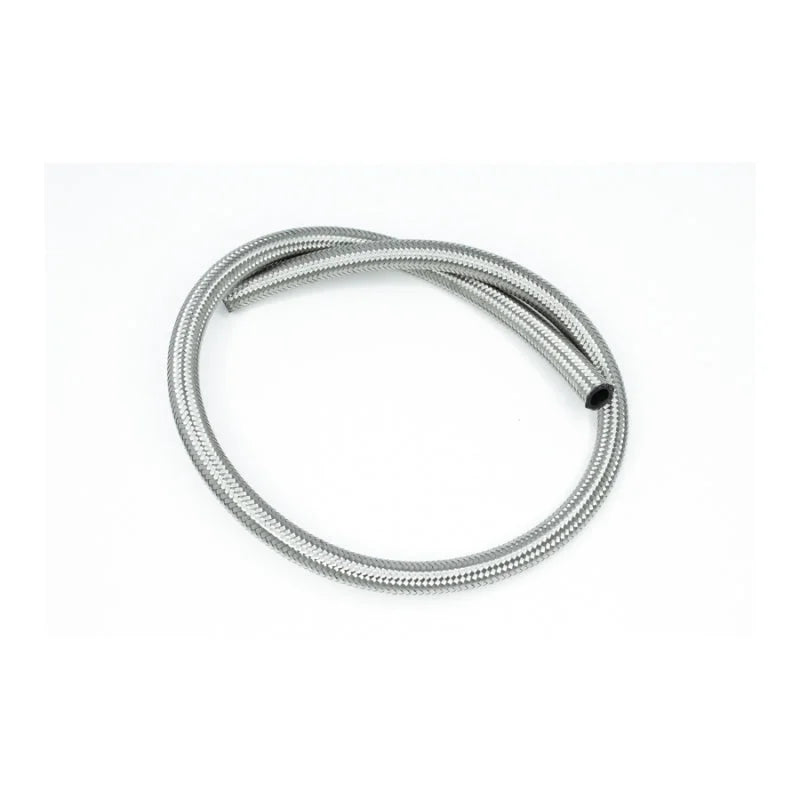 DeatschWerks 8AN SS Double Braided CPE Hose 3 Feet - Side View