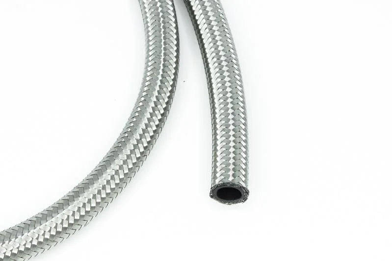 DeatschWerks 8AN SS Double Braided CPE Hose 3 Feet - Back View