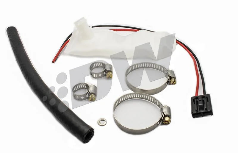 DeatschWerks 90-96 Nissan 300zx / 93-98 Nissan Skyline DW200/DW300 Fuel Pump Set Up Kit - Side View