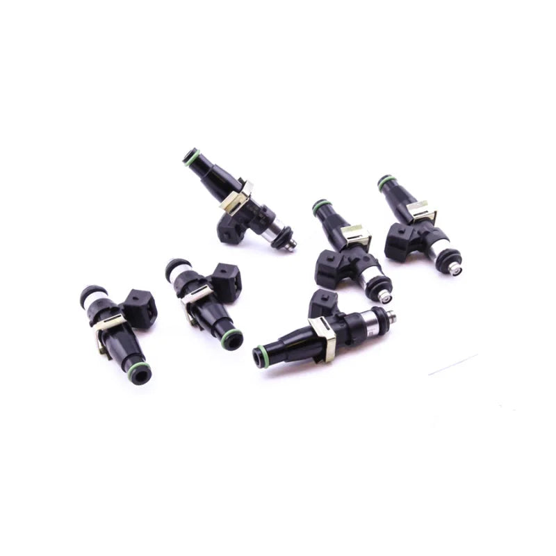 DeatschWerks 93-98 Toyota Supra TT (11mm O-Ring for Top Feed) Bosch EV14 1500cc Injectors (Set of 6) - Back View