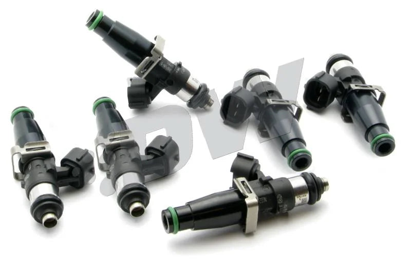 DeatschWerks 93-98 Toyota Supra TT 2200cc Injectors for Top Feed Conversion 11mm O-Ring (set of 6) - Installation View
