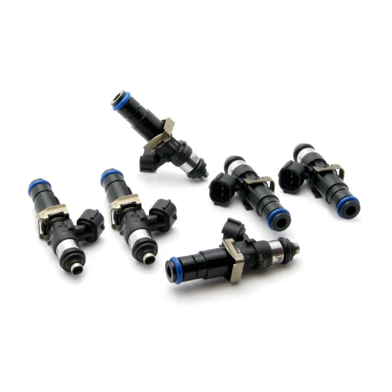 DeatschWerks 93-98 Toyota Supra TT 2200cc Injectors for Top Feed Conversion 14mm O-Ring (set of 6) - Installation View