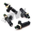 Load image into Gallery viewer, DeatschWerks 95-99 Mitsubishi Eclipse 4G63T / 03-06 Evo 8/9 Bosch EV14 1200cc Injectors (Set of 4) - Back View