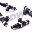 Load image into Gallery viewer, DeatschWerks 95-99 Mitsubishi Eclipse 4G63T / 03-06 EVO 8/9 Bosch EV14 1500cc Injectors (Set of 4) - Side View