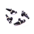 Load image into Gallery viewer, DeatschWerks 95-99 Mitsubishi Eclipse 4G63T / 03-06 EVO 8/9 Bosch EV14 1500cc Injectors (Set of 4) - Back View