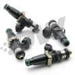 Load image into Gallery viewer, DeatschWerks 95-99 Mitsubishi Eclipse 4G63T/03-06 Evo 8/9 4G63T 2200cc High Impedance Inj (set of 4) - Back View