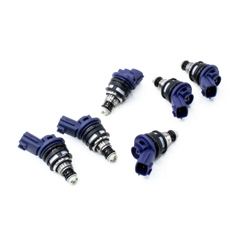 DeatschWerks 96-99 Nissan I30 VQ30 / RB25DET / Maxima VQ30de / 300zx 740cc Side Feed Injectors - Side View