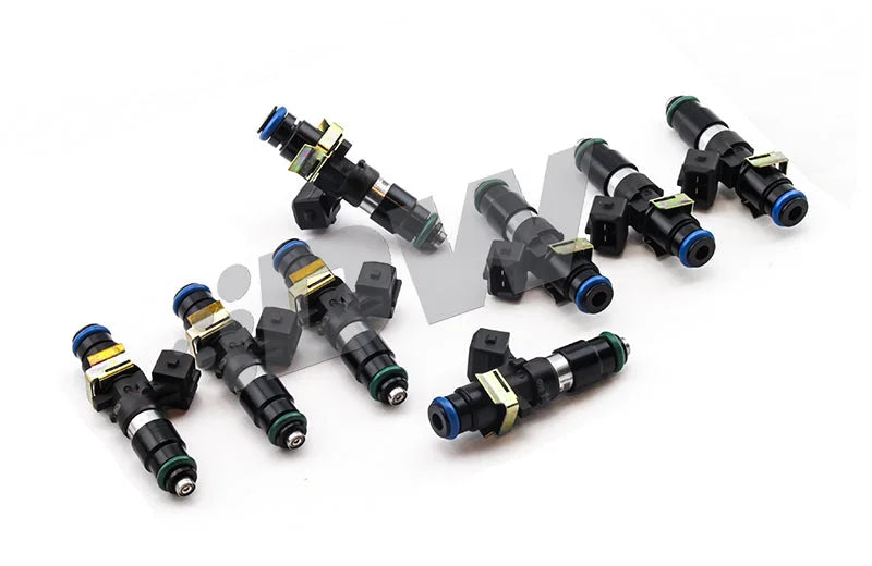 DeatschWerks 97-13 Ford F-Series / 03-04 SVT Cobra Bosch EV14 1200cc Injectors (Set of 8) - Back View
