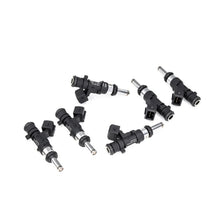 Load image into Gallery viewer, DeatschWerks 98-00 BMW E46 M52 1100cc Injectors - Set of 6 - Side View