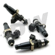 Load image into Gallery viewer, DeatschWerks Bosch EV14 Universal 60mm/11mm 220lb/hr Injectors (Set of 4) - Back View