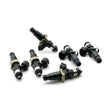 Load image into Gallery viewer, DeatschWerks Bosch EV14 Universal 60mm/11mm 220lb/hr Injectors (Set of 6) - Back View