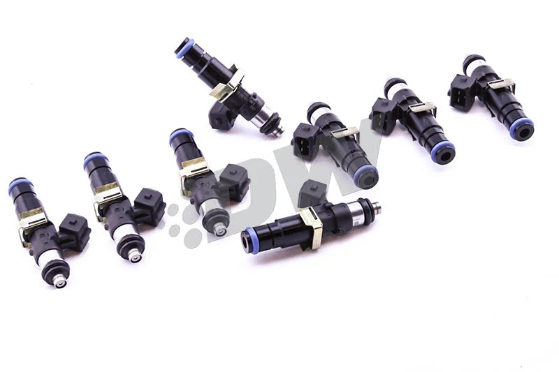 DeatschWerks Chevy LS1/LS6 / 85-04 Ford Mustang GT Bosch EV14 1500cc Injectors (Set of 8) - Side View