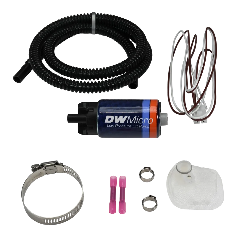 DeatschWerks DW Micro Series 210lph Low Pressure Lift Fuel Pump w/ Universal Install Kit - Main Product View