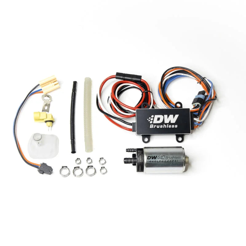 DeatschWerks DW440 440lph Brushless Fuel Pump Single/Dual Controller & Install 15+ Ford Mustang GT - Main Product View