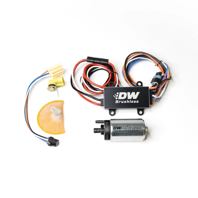 DeatschWerks DW440 440lph Brushless Fuel Pump Single/Dual Controller & Install 99-04 Ford Mustang GT - Main Product View