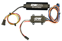 Load image into Gallery viewer, DeatschWerks DW650iL Series 650LPH In-Line External Fuel Pump w/ Single/Dual-Speed Controller - Detail View