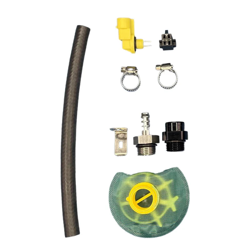 DeatschWerks DW650iL Series 650LPH In-Line External Fuel Pump Universal Install Kit - Main Product View