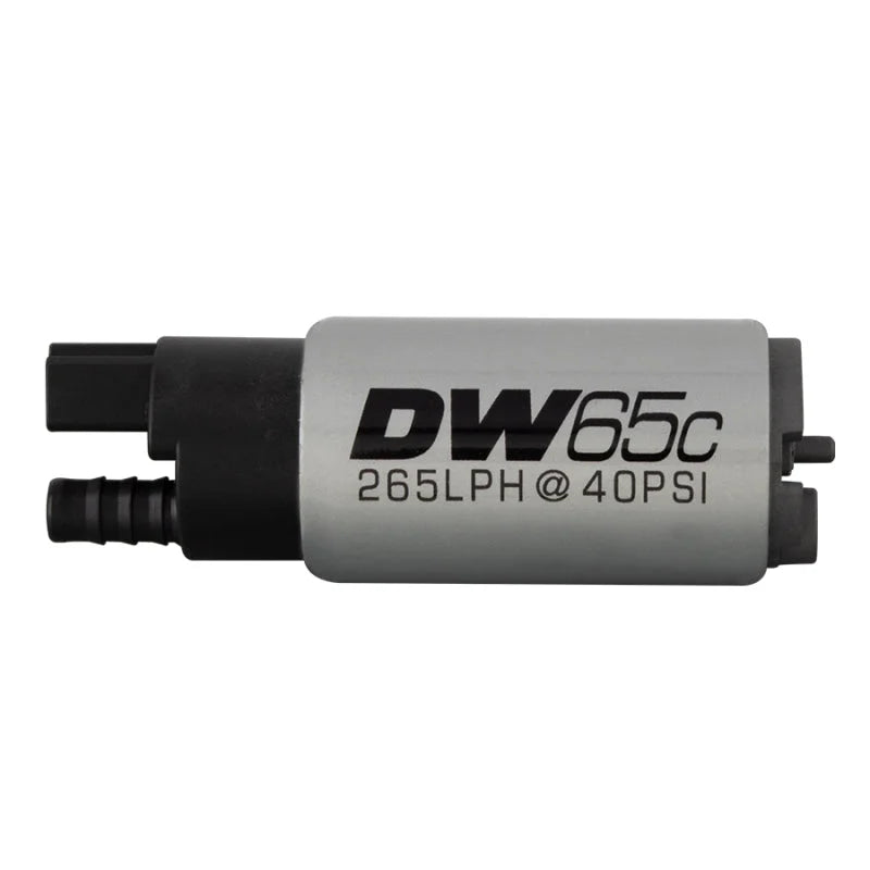 DeatschWerks DW65C Series 265LPH Compact Fuel Pump w/o Mounting Clips - Side View