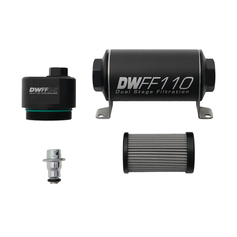 DeatschWerks DWFFR-X 110mm Billet Fuel Filter Regulator - 10 Micron