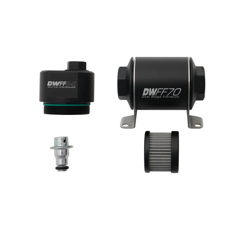 DeatschWerks DWFFR-X 70mm Billet Fuel Filter Regulator - 10 Micron