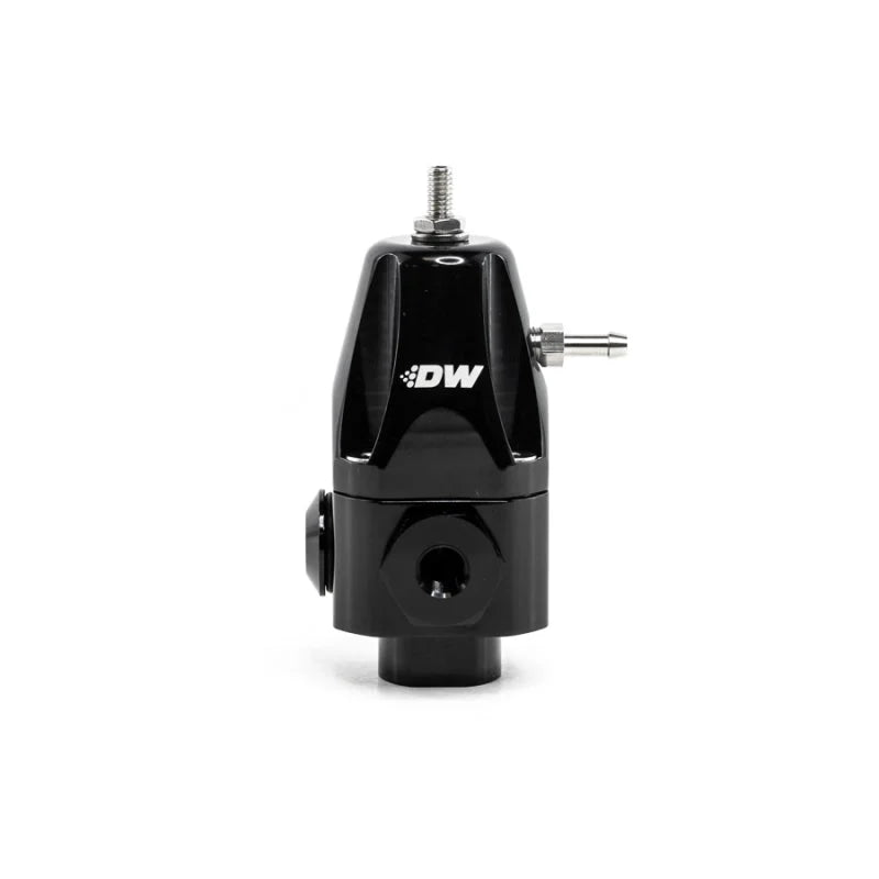 DeatschWerks DWR1000 Adjustable Fuel Pressure Regulator - Black - Side View