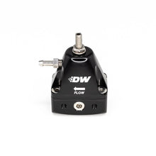 Load image into Gallery viewer, DeatschWerks DWR1000iL In-Line Adjustable Fuel Pressure Regulator - Black - Side View