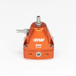 Load image into Gallery viewer, DeatschWerks DWR1000iL In-Line Adjustable Fuel Pressure Regulator - Orange - Side View