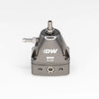 Load image into Gallery viewer, DeatschWerks DWR1000iL In-Line Adjustable Fuel Pressure Regulator - Titanium - Side View