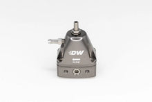 Load image into Gallery viewer, DeatschWerks DWR1000iL In-Line Adjustable Fuel Pressure Regulator - Titanium - Side View