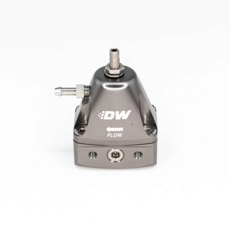 DeatschWerks DWR1000iL In-Line Adjustable Fuel Pressure Regulator - Titanium - Installation View