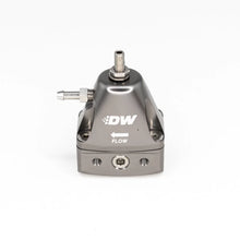 Load image into Gallery viewer, DeatschWerks DWR1000iL In-Line Adjustable Fuel Pressure Regulator - Titanium - Installation View