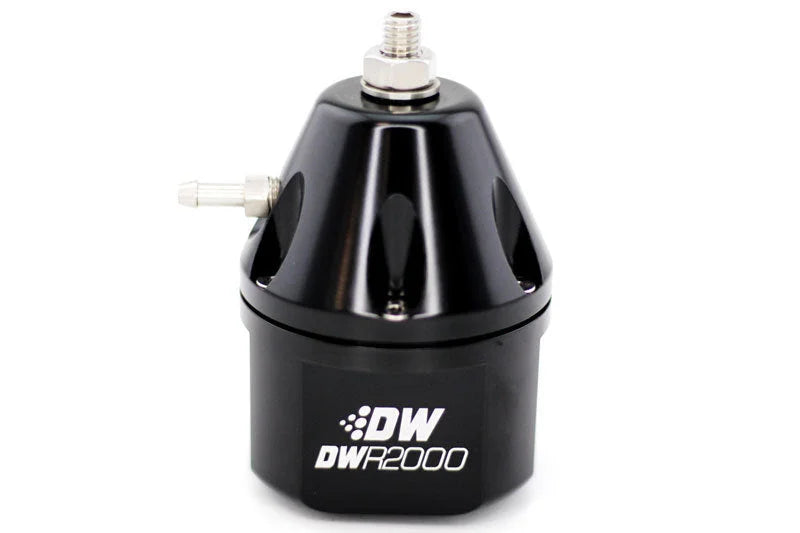 DeatschWerks DWR2000 Adjustable Fuel Pressure Regulator - Black - Side View