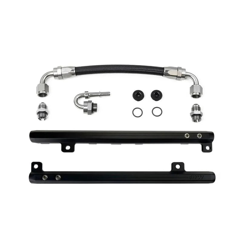 DeatschWerks Ford 4.6 3-Valve Fuel Rails with Crossover - Side View