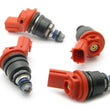 Load image into Gallery viewer, DeatschWerks Nissan G20 / SR20 / 240sx SR/KA 270cc Side Feed Injectors - Side View