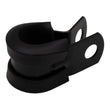 Load image into Gallery viewer, DeatschWerks Rubber Cushioned P-Clamp for 6AN Hose - 9.5mm Clamp Id - Anodized Matte Black - Main Product View