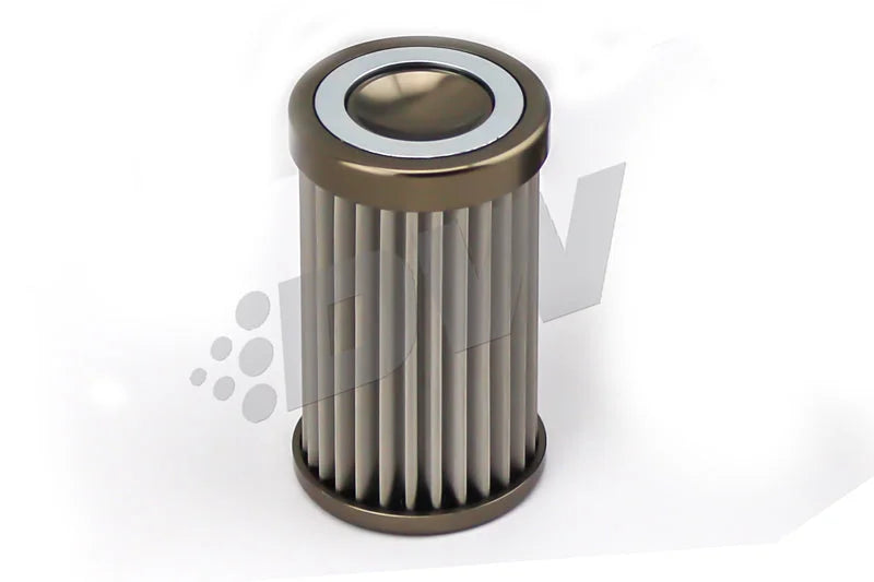 DeatschWerks Stainless Steel 10 Micron Universal Filter Element (fits 110mm Housing) - Side View