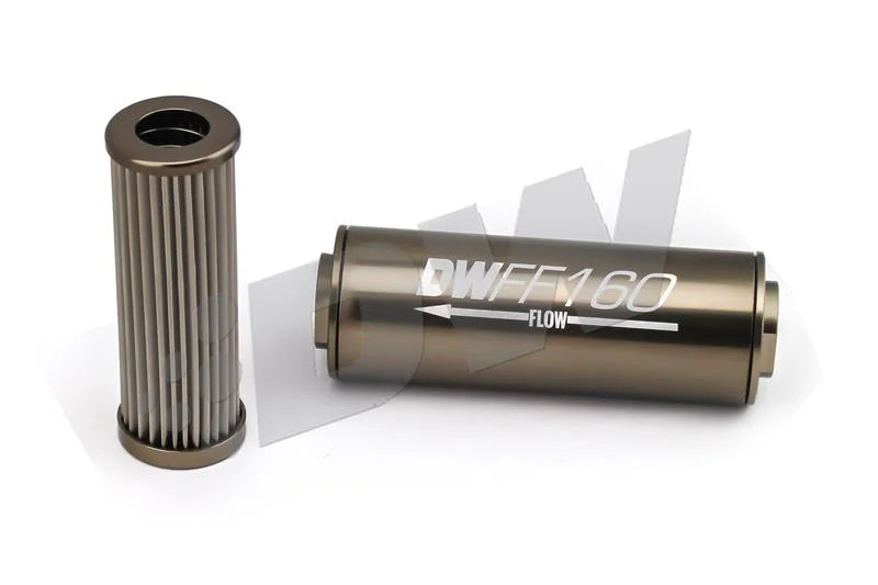 DeatschWerks Stainless Steel 100 Micron Universal Filter Element (fits 160mm Housing) - Back View